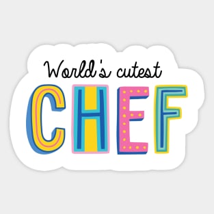 Chef Gifts | World's cutest Chef Sticker